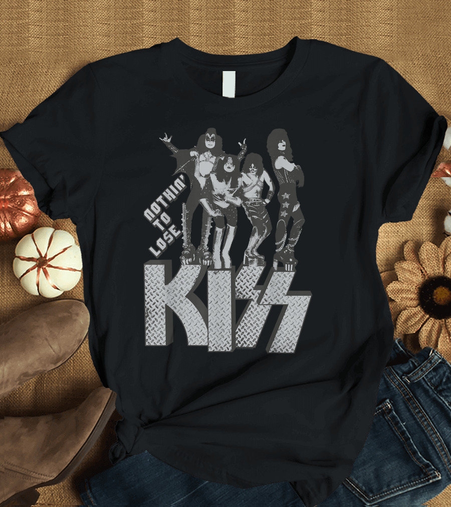 KISS Nothin To Lose Band Members Metallic T-Shirt