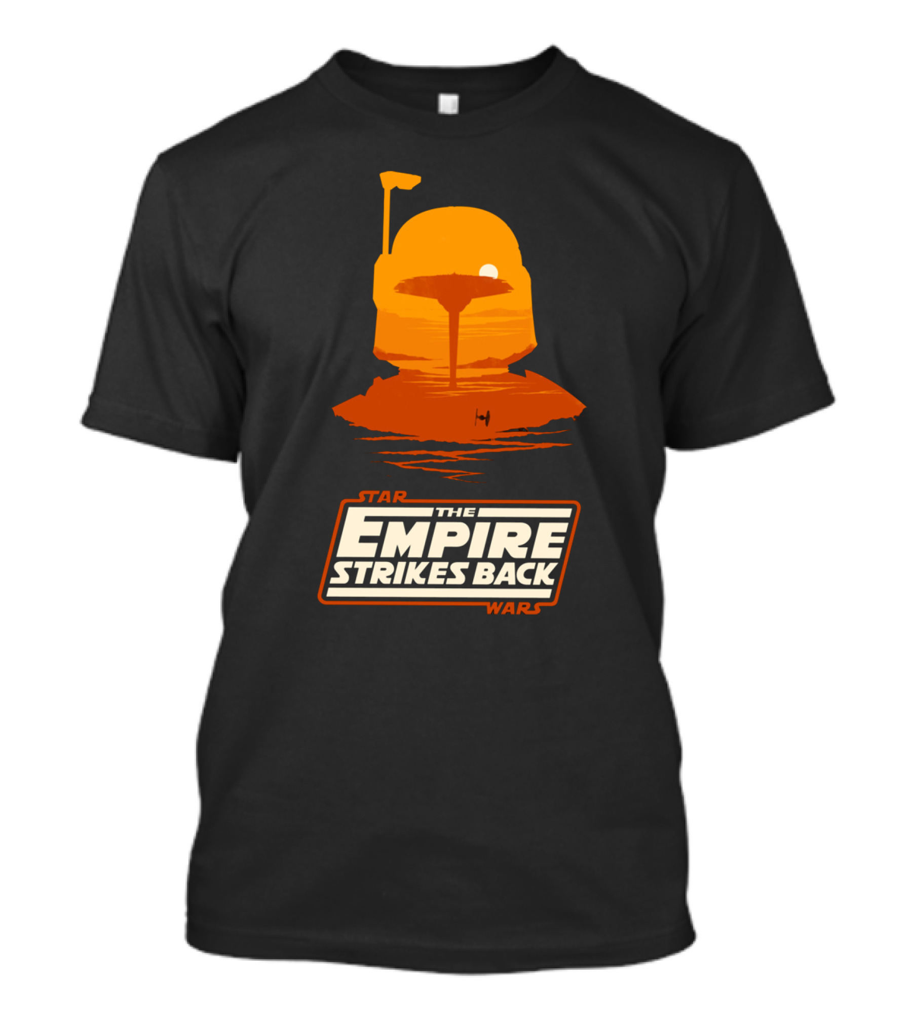 Star Wars Empire Strikes Back Boba Fett Cloud City Silhouette Scene T-Shirt