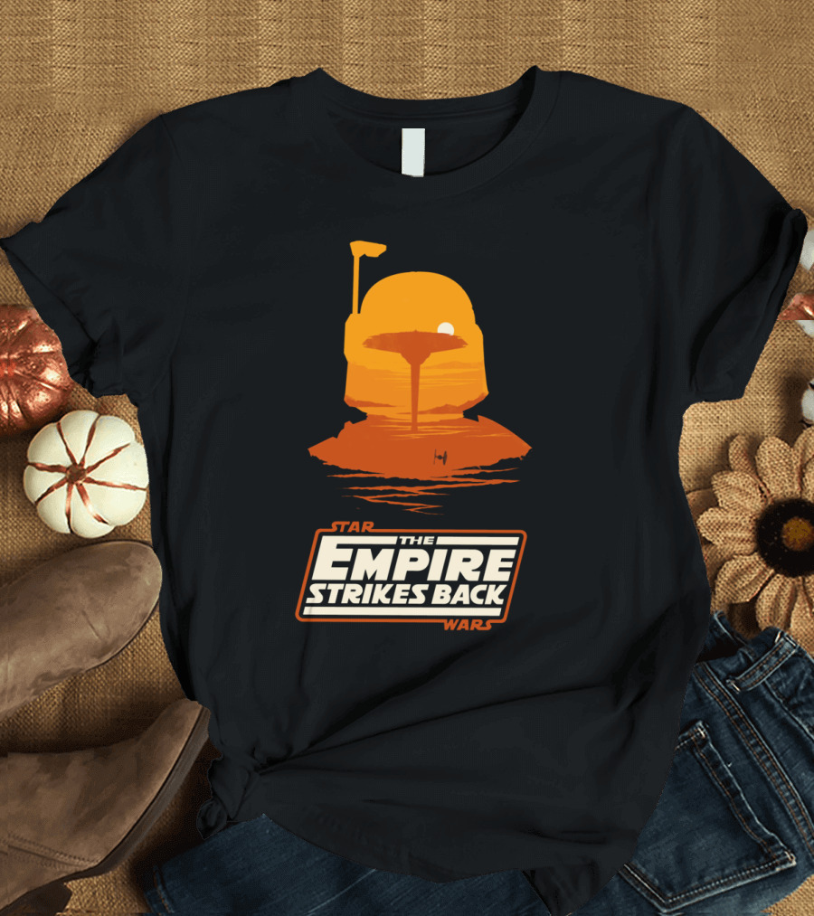 Star Wars Empire Strikes Back Boba Fett Cloud City Silhouette Scene T-Shirt