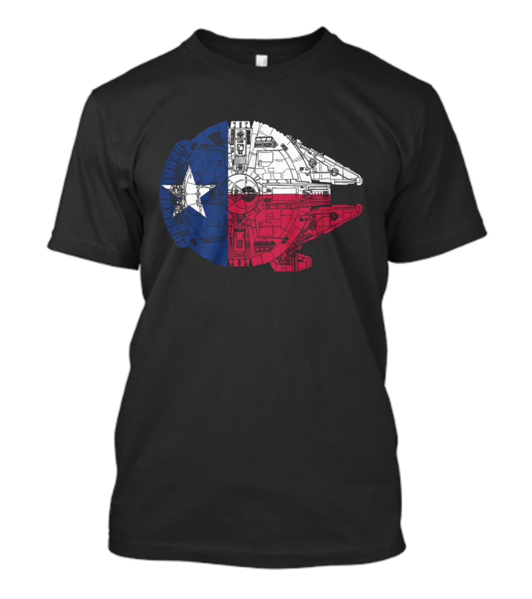 Star Wars Millennium Falcon Texas Flag T-Shirt