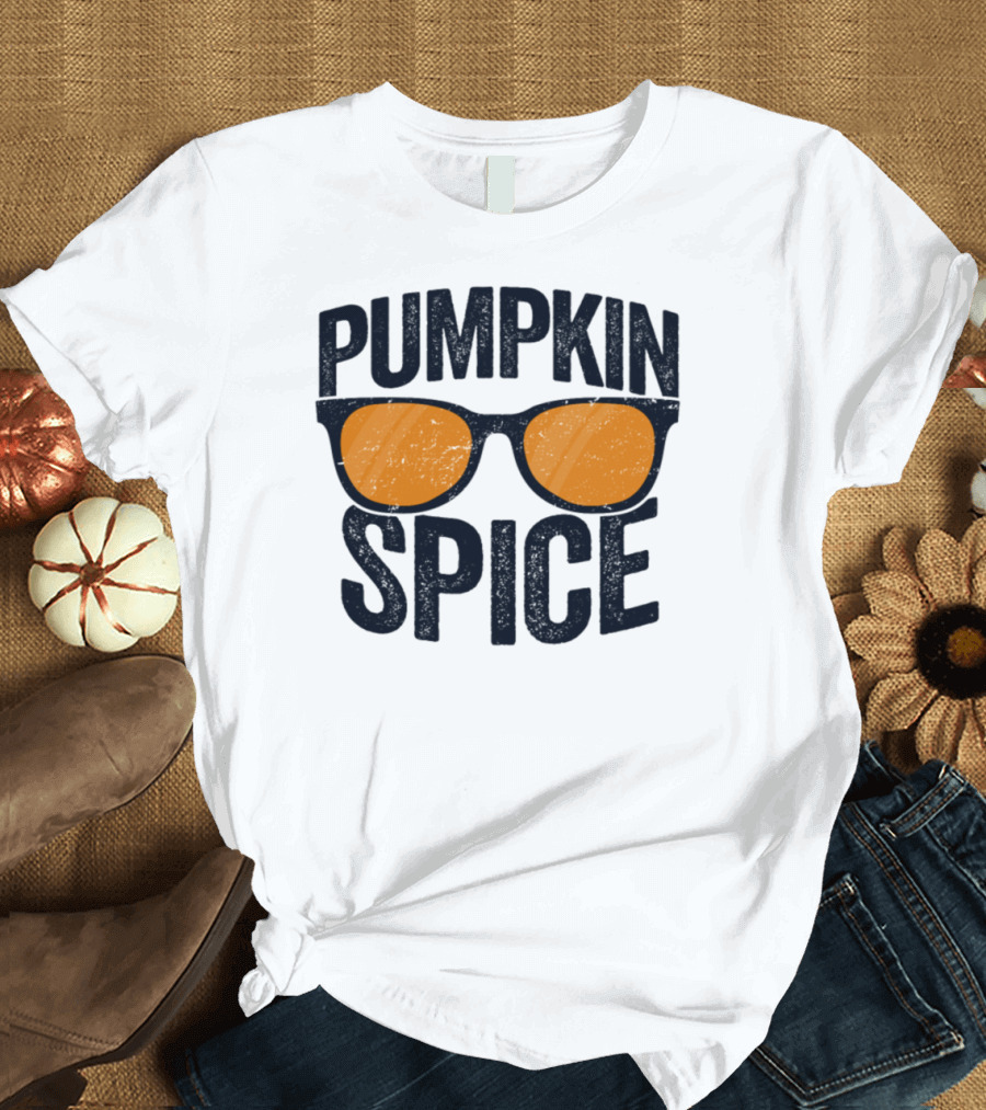 Pumpkin Spice Orange Sunglasses Fall Autumn Funny T-Shirt