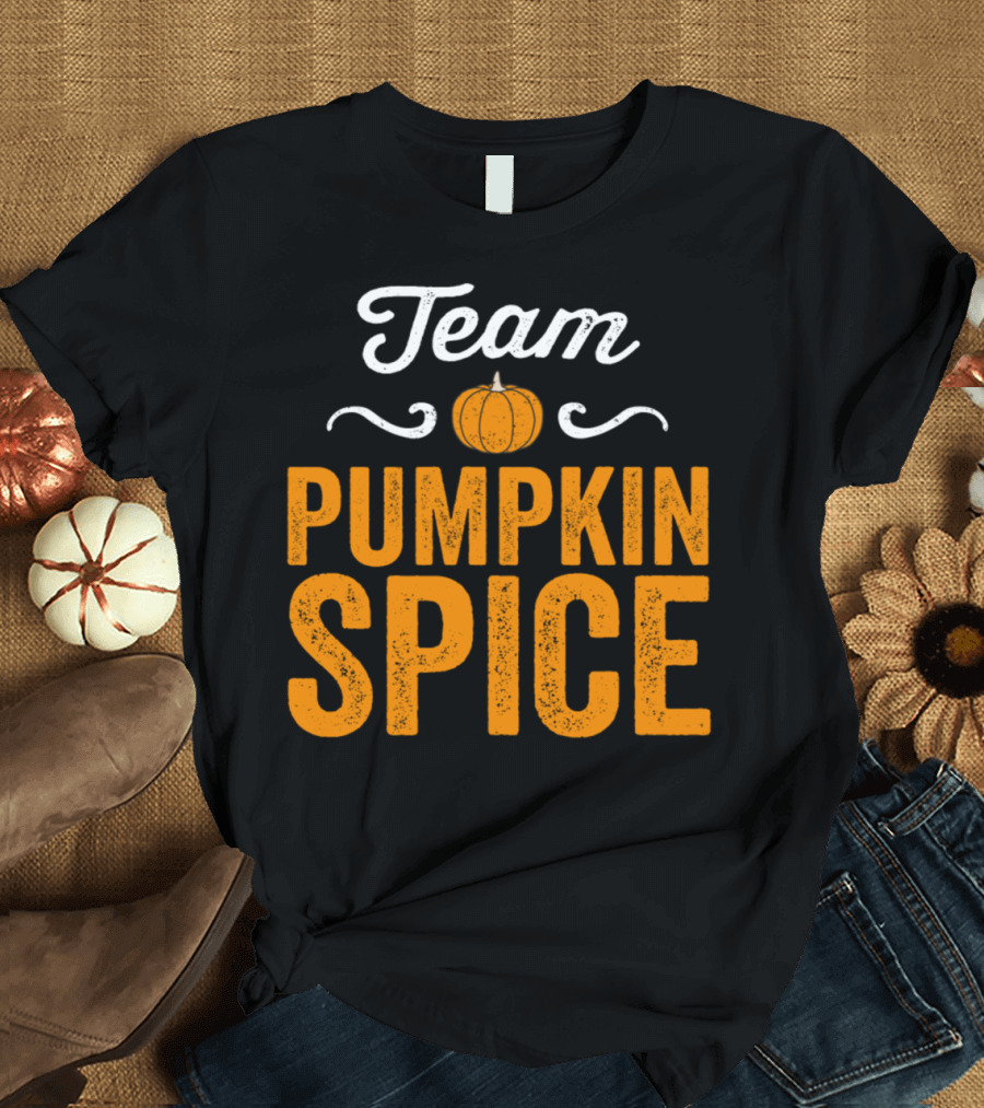 Team Pumpkin Spice Fall Season Autumn Orange Pumpkin T-Shirt