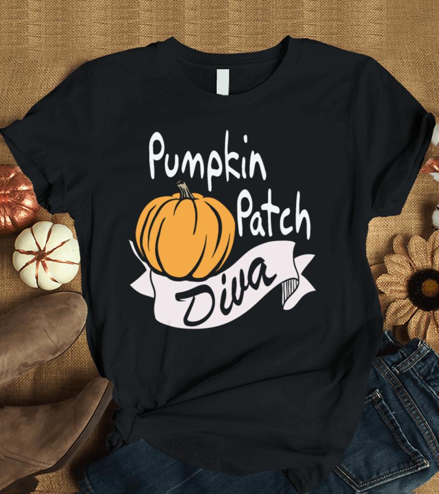 Pumpkin Patch Diva Fall Thanksgiving Holidays T-Shirt