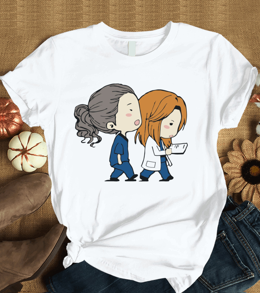 Best Friend Doctor Characters Walking Together T-Shirt