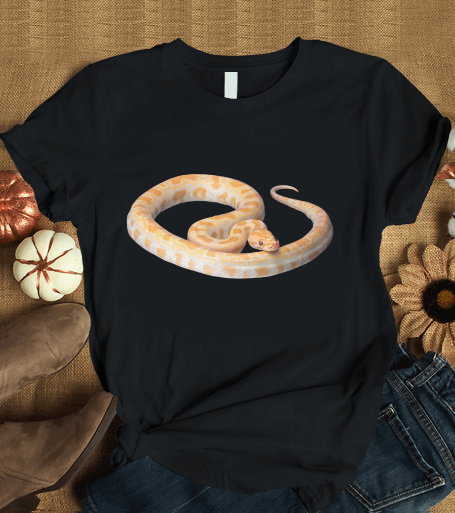Albino Burmese Python Golden Pyth Snake Image T-Shirt