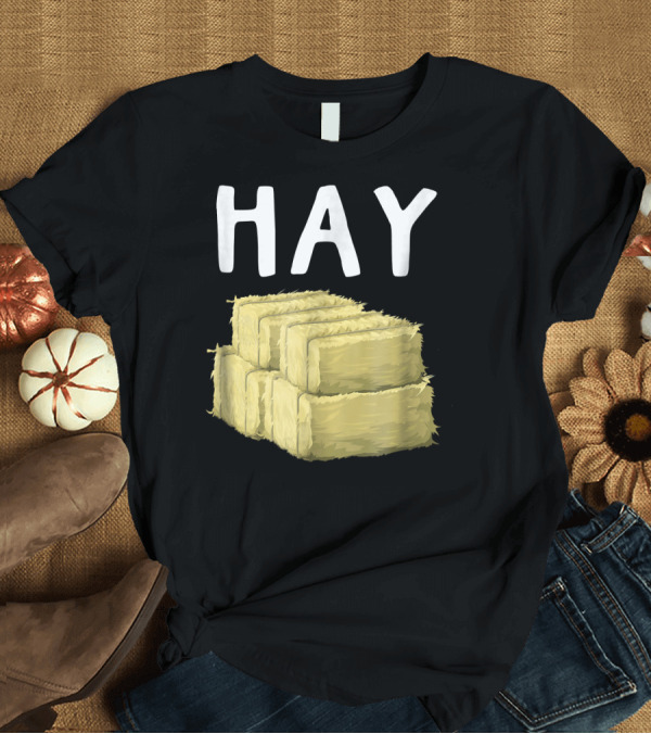 T-Shirt: Bad Puns Hay and Hey Stack of Hay Bales T-Shirt Bad Puns Hay and Hey Stack of Hay Bales T-Shirt