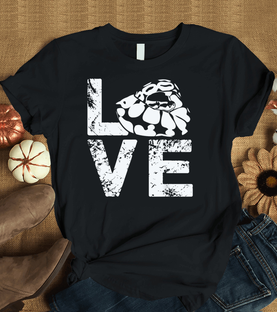 Ball Python Love Typography with Ball Python Curl T-Shirt