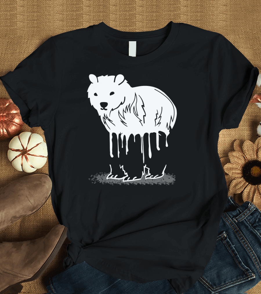 Climate Change Help Save Polar Bear Awareness Melting Polar Bear T-Shirt