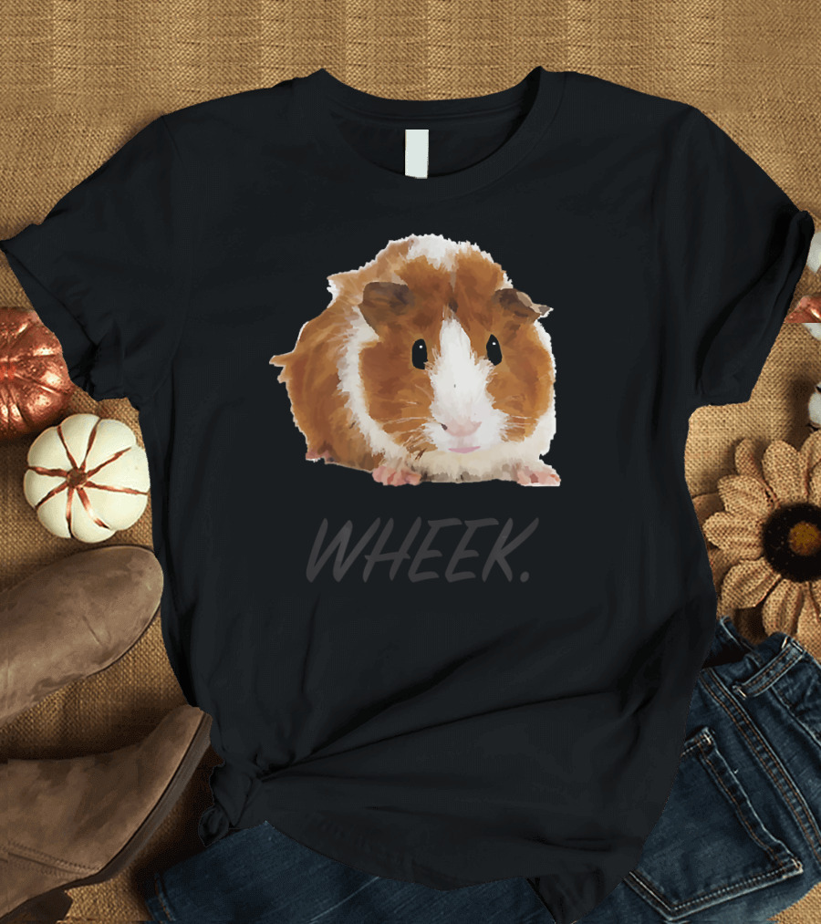 Cute Guinea Pig Wheek Brown White T-Shirt