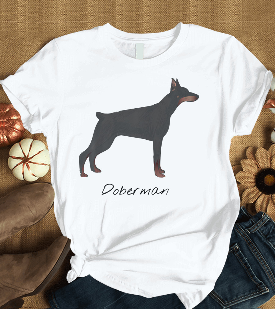 Doberman Fun Doggy Standing T-Shirt