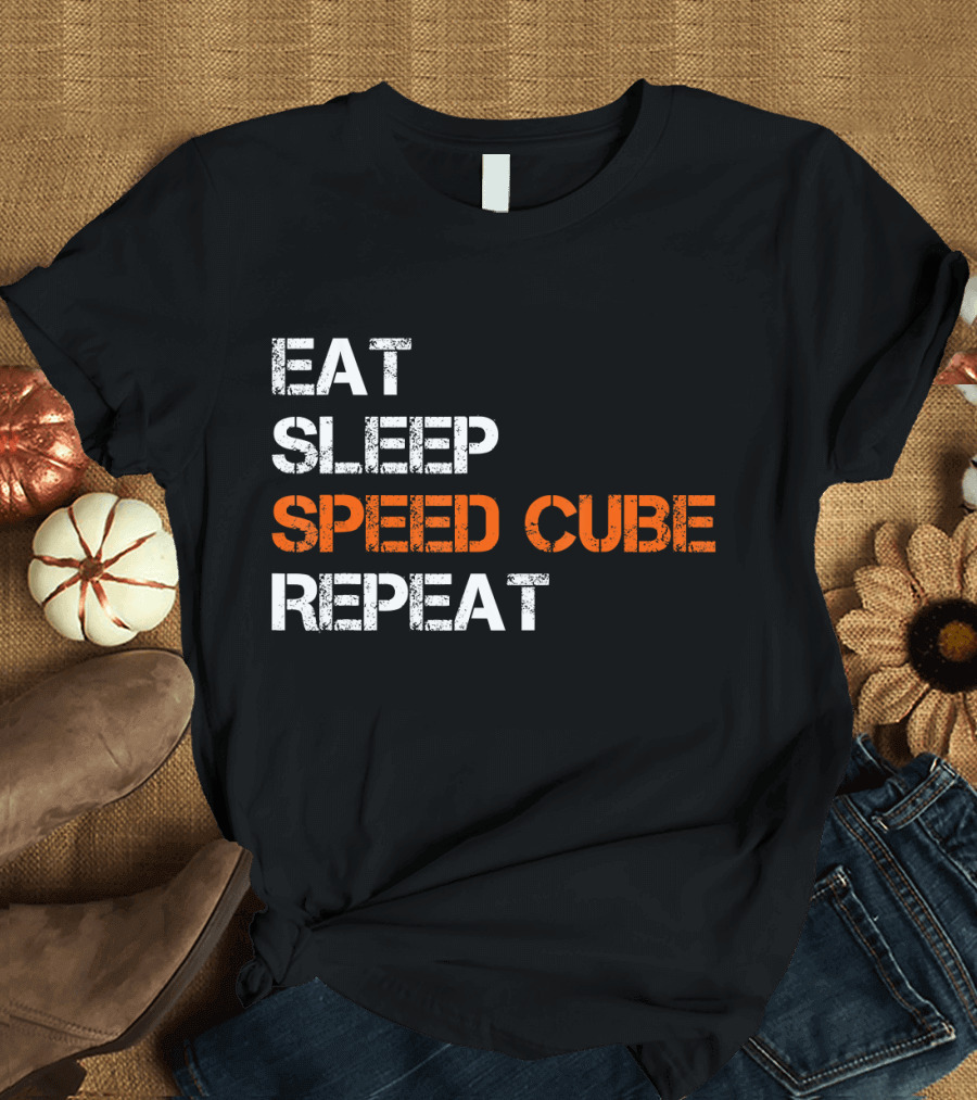 Eat Sleep Speed Cube Repeat Puzzle Cube Lifestyle Rhythm T-Shirt