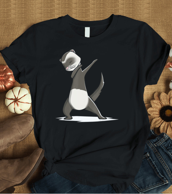 T-Shirt: Funny Ferret Pet Dabbing Dab T-Shirt Funny Ferret Pet Dabbing Dab T-Shirt