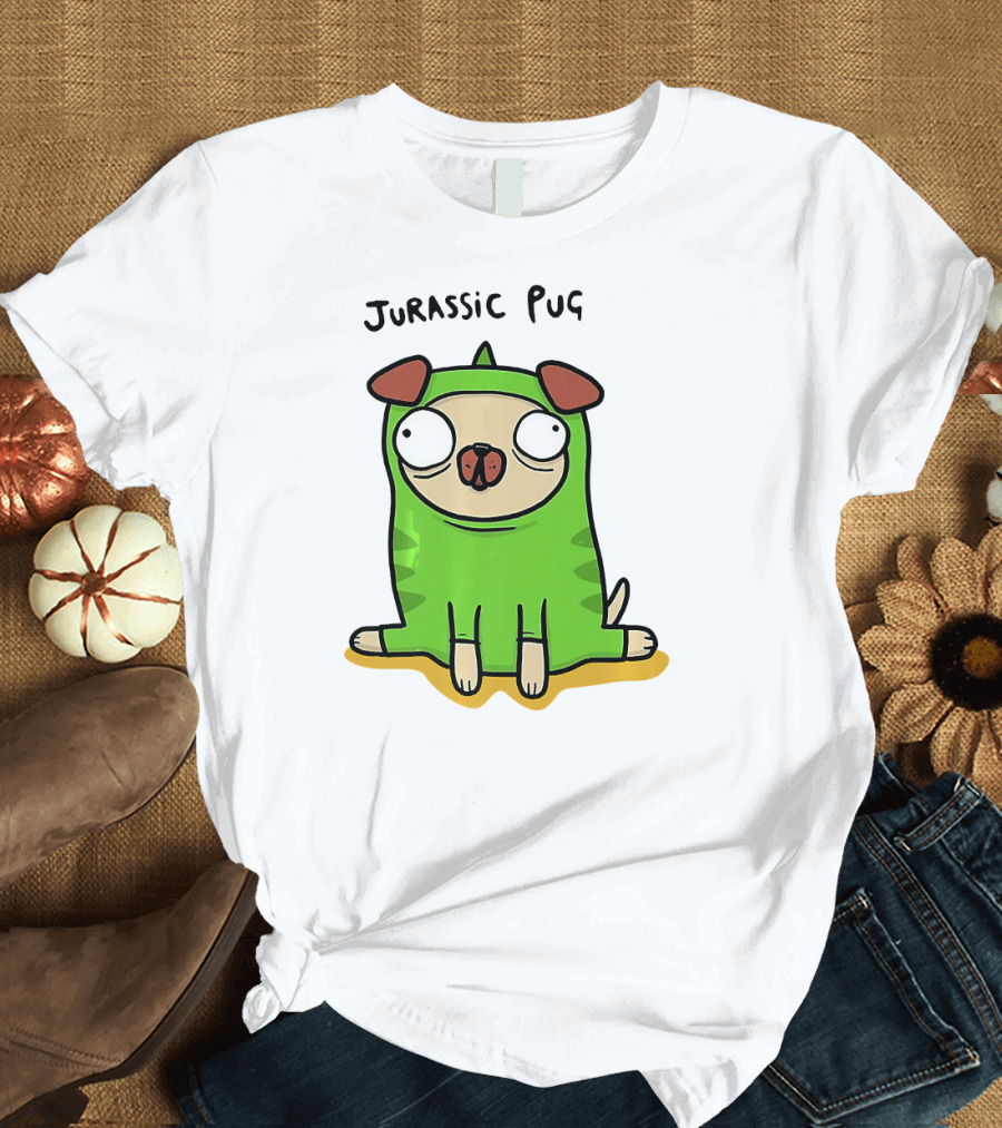 Jurassic Pug Dinosaur Costume Funny T-Shirt