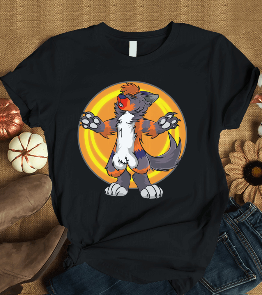 Howling Wolf Furry Fursona Wolves T-Shirt