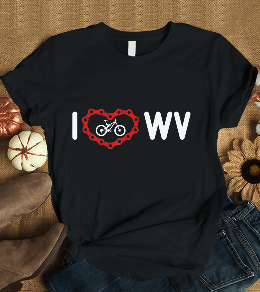 I Love Mountain Biking WV T-Shirt