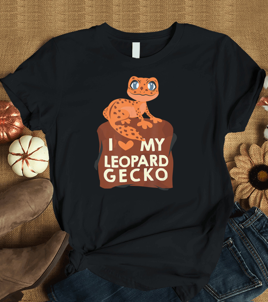 I Heart My Leopard Gecko with Cute Cartoon T-Shirt