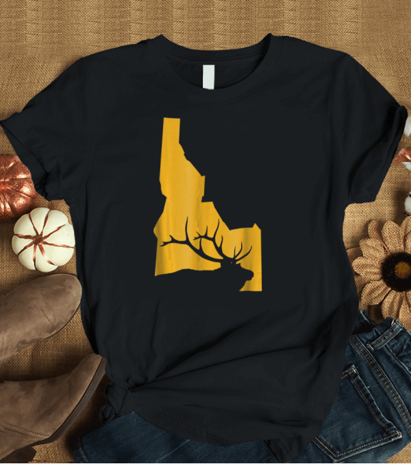 T-Shirt: Idaho Elk Silhouette Best ID Elk Hunting T-Shirt Idaho Elk Silhouette Best ID Elk Hunting T-Shirt