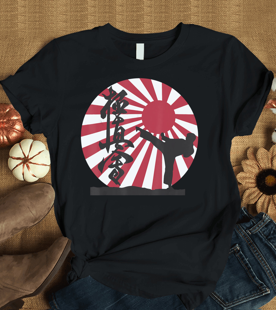 Kyokushin Karate Martial Arts Rising Sun Kick Japanese T-Shirt
