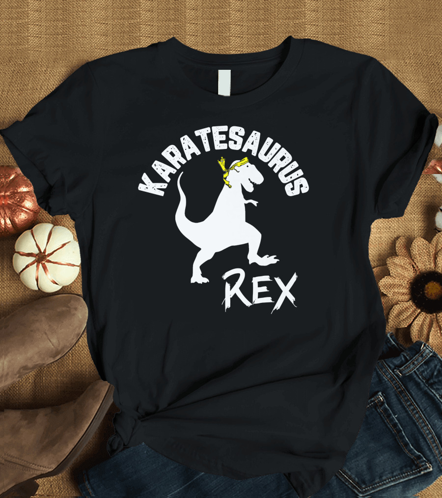 Karatesaurus Rex Dinosaur Martial Arts Karate T-Shirt