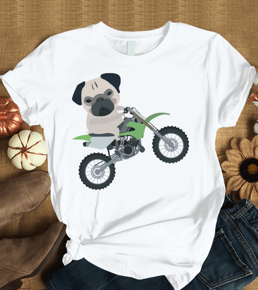 PugPet Dirt Bike Rider T-Shirt