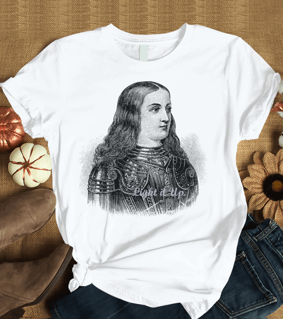 Joan of Arc Light It Up Medieval Armor T-Shirt