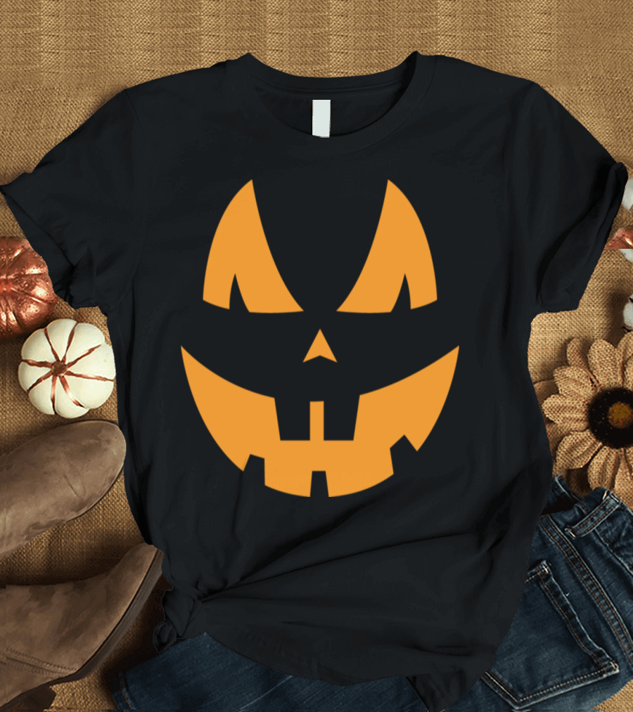 Scary Halloween Pumpkin Face 10 T-Shirt