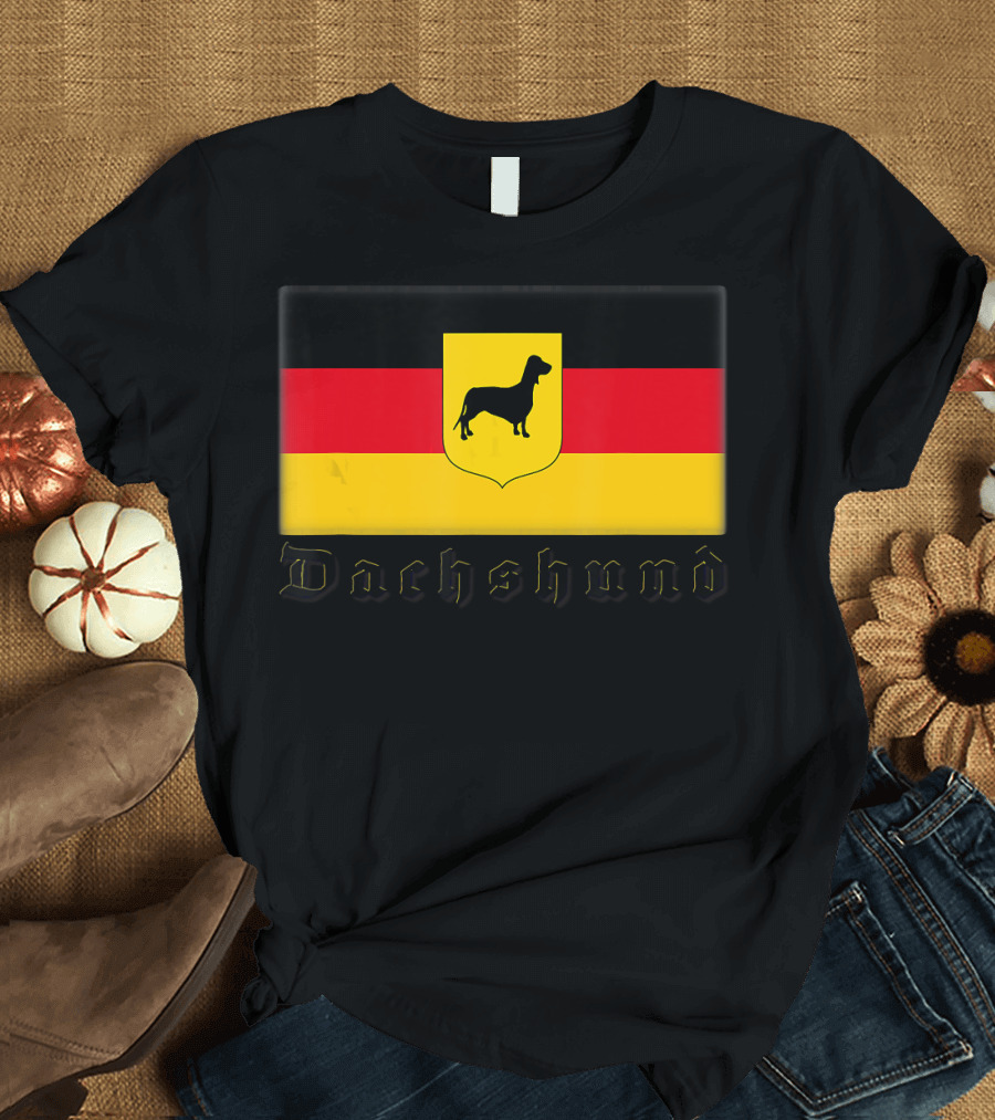 German Dog Dachshund Pride Flag with Doxie T-Shirt