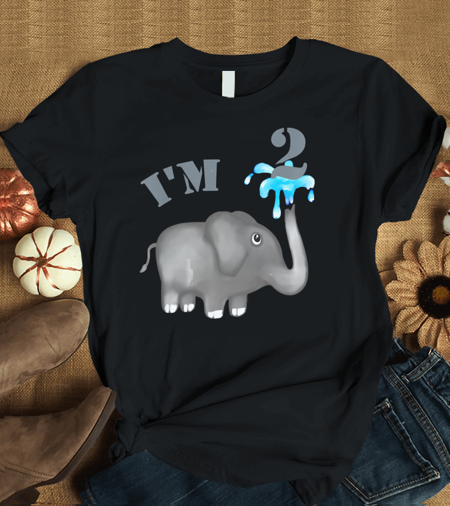 I'm 2 Elephant 2nd Birthday Splash Play T-Shirt
