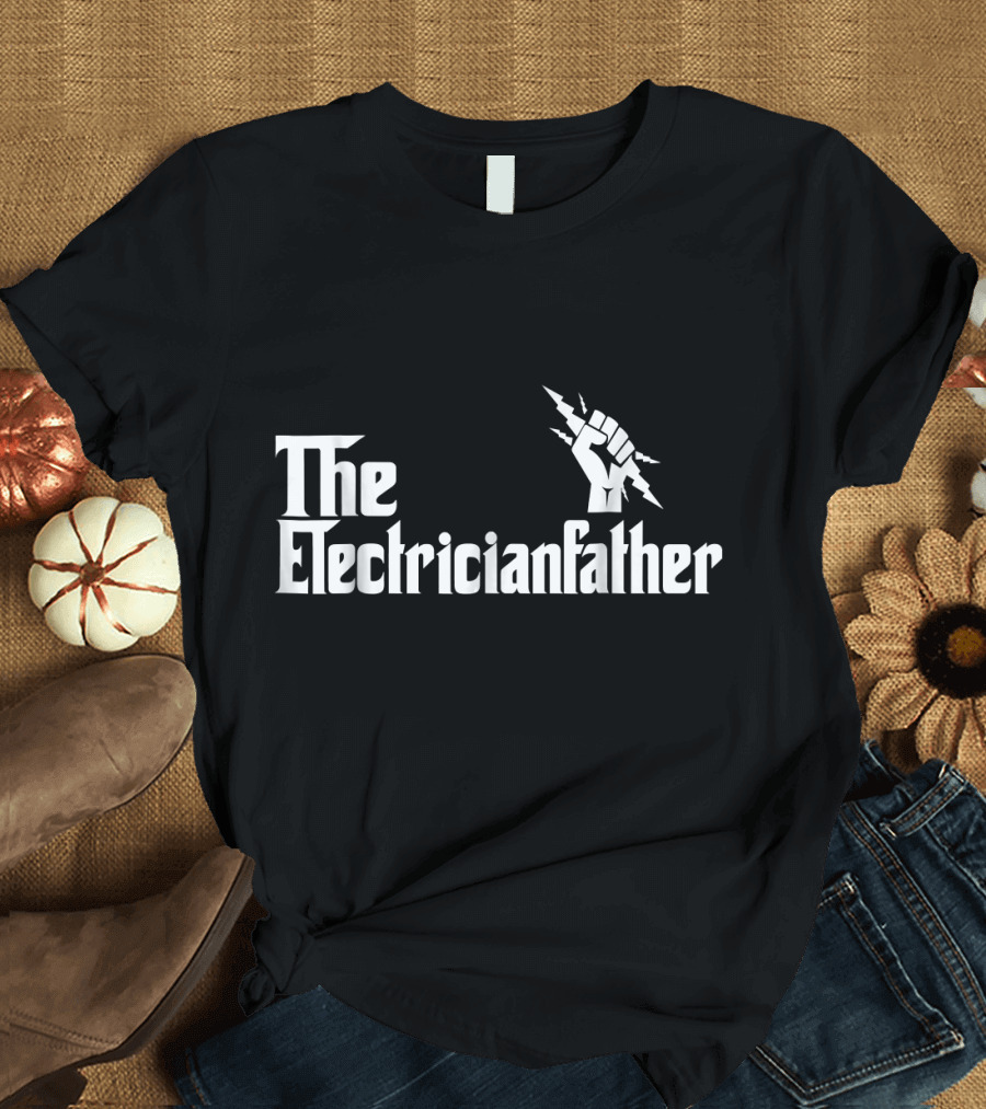 The Electricianfather Mens Funny Fath T-Shirt