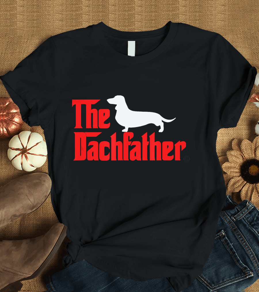 The Dachfather Mens SH Funny Dachshund T-Shirt