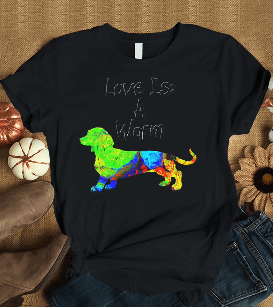 Miniature Dachshund Love Is A Warm Colorful T-Shirt