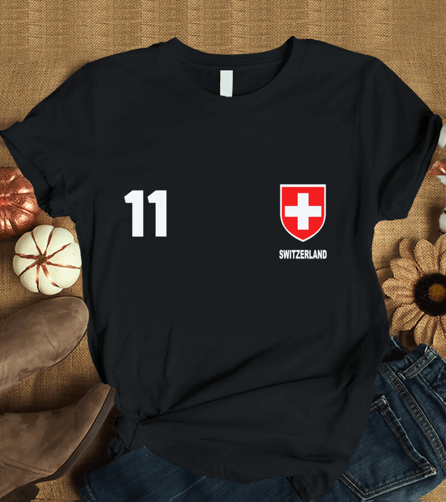 Switzerland Swiss Football Soccer Jersey 11 T-Shirt