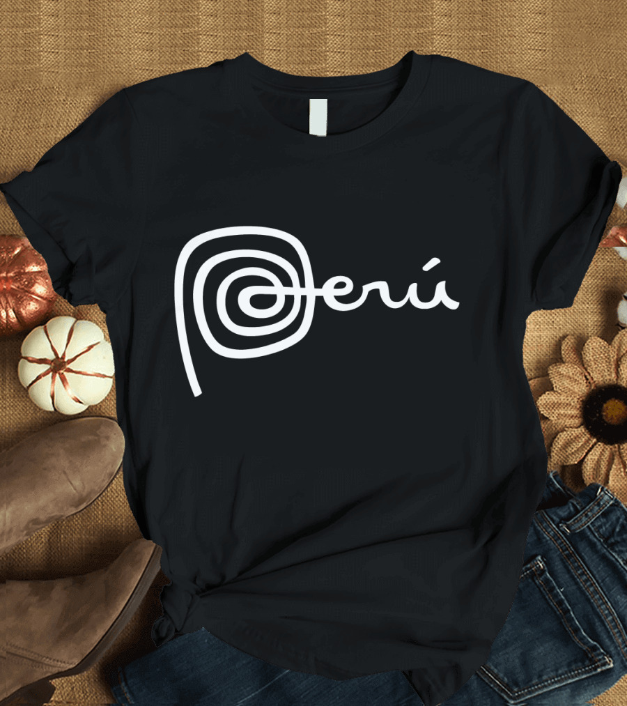 TEOFRA Marca Perú Spiral Text T-Shirt