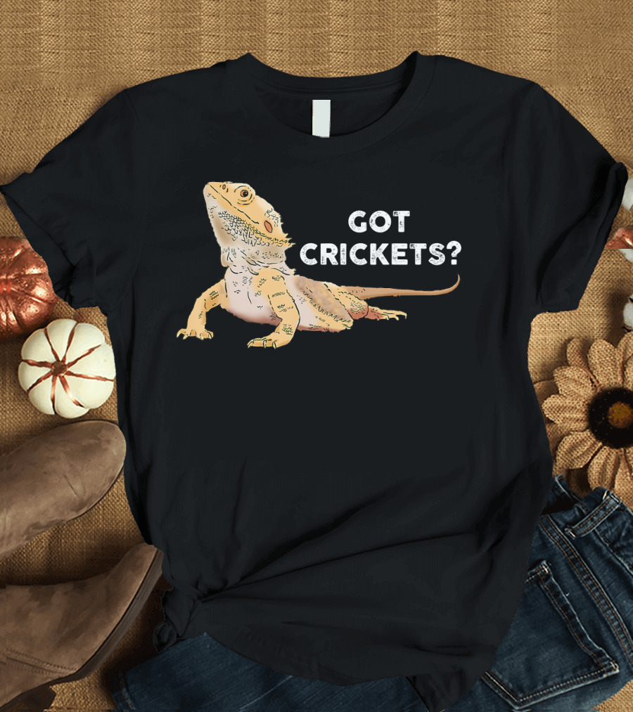 Got Crickets? Bearded Dragon Funny Lizard Reptile Love T-Shirt