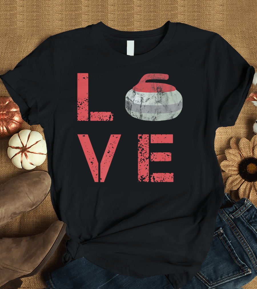 Love Stone Curling Players Team T-Shirt