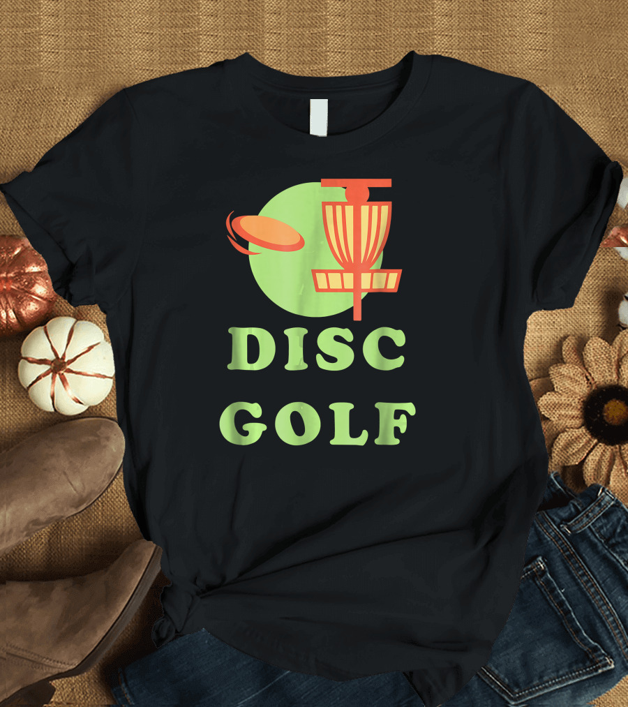 Disc Golf Frisbee Funny Discgolf Basket Moon T-Shirt
