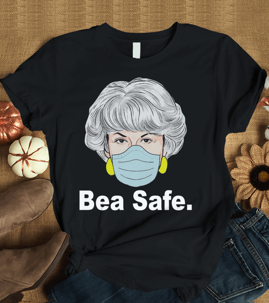 Bea Safe Masked Woman with Yellow Earrings T-Shirt