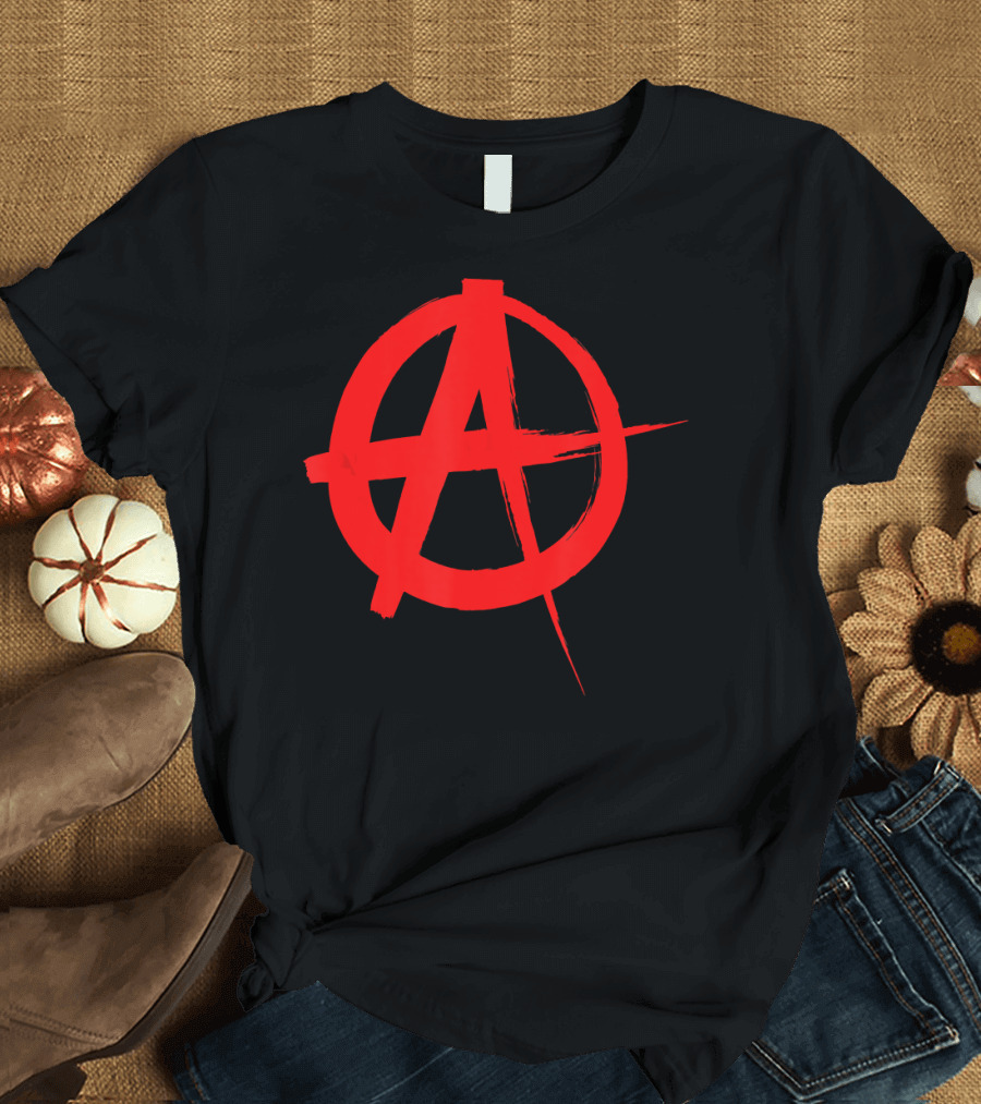 Anarchy Symbol Red Graffiti Anarchist T-Shirt
