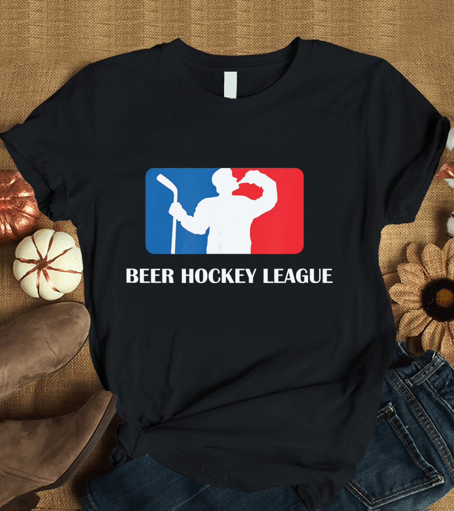Beer Hockey League Adults Drinking T-Shirt