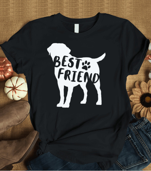 T-Shirt: Best Friend Labrador Retriever Paw Prints T-Shirt Best Friend Labrador Retriever Paw Prints T-Shirt
