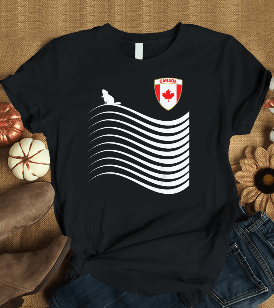 Canada Soccer Jersey Maple Leaf Beaver Emblem T-Shirt