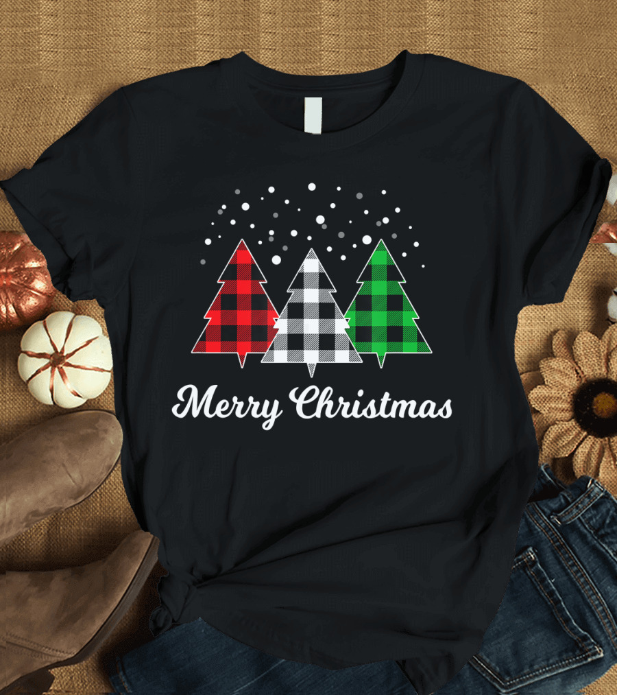 Merry Christmas Santa Tree Xmas Hol T-Shirt