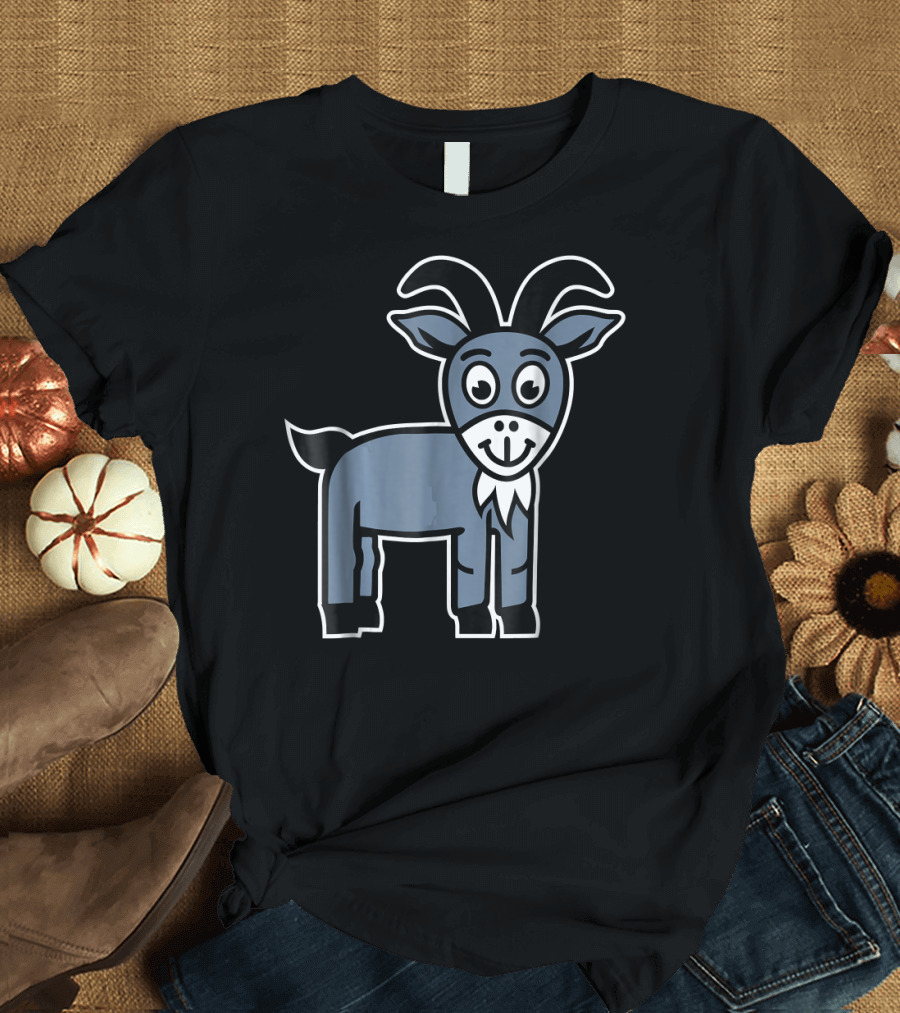 Comic Goat Cartoon Style Character T-Shirt
