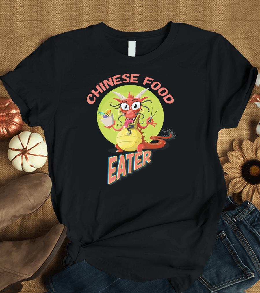 Chinese Food Eater Cute Dragon T-Shirt