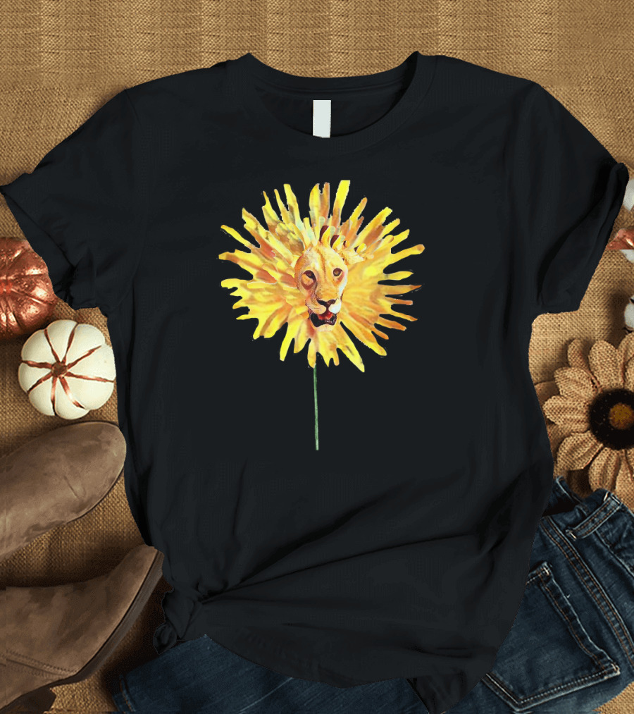 Dandelion Lion Mane Flower Fusion T-Shirt