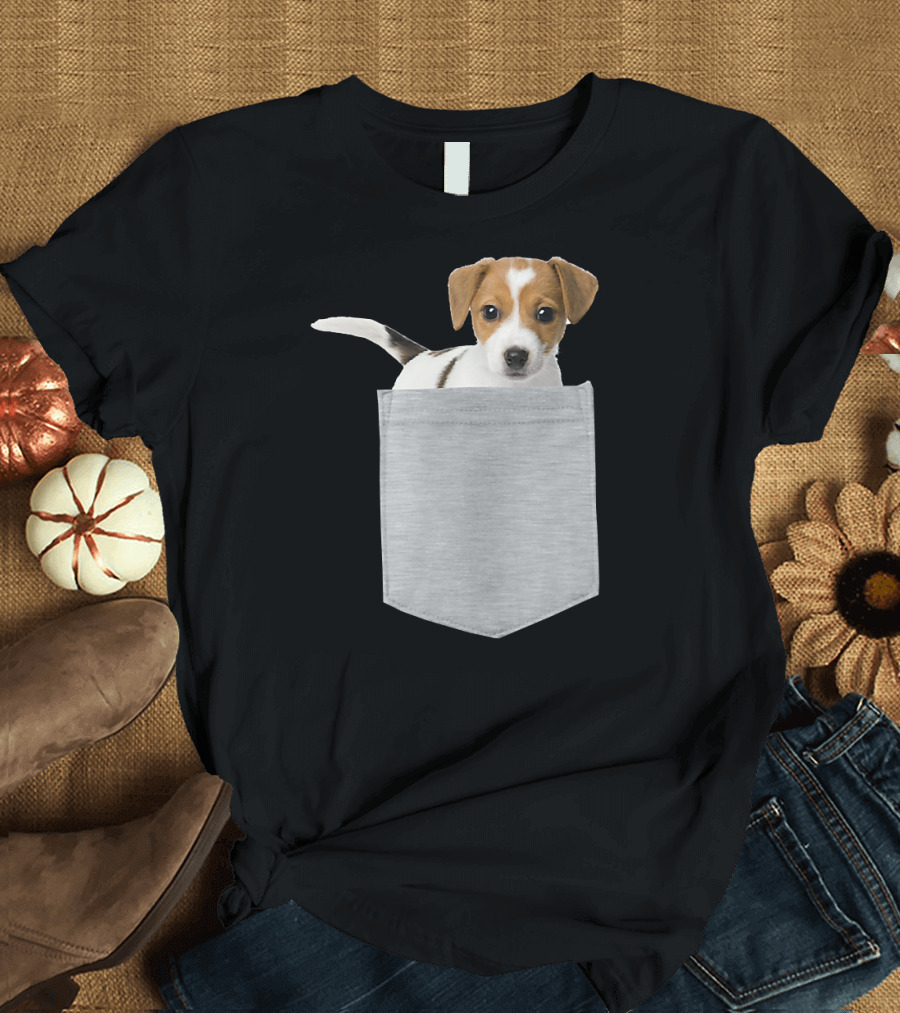 Dog in Pocket Jack Russell Terrier Puppy T-Shirt
