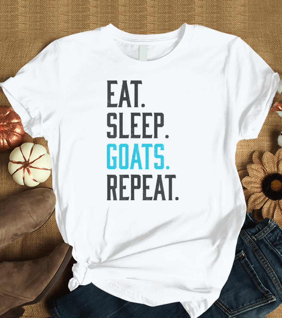 Eat Sleep Goats Repeat Funny Goat T-Shirt
