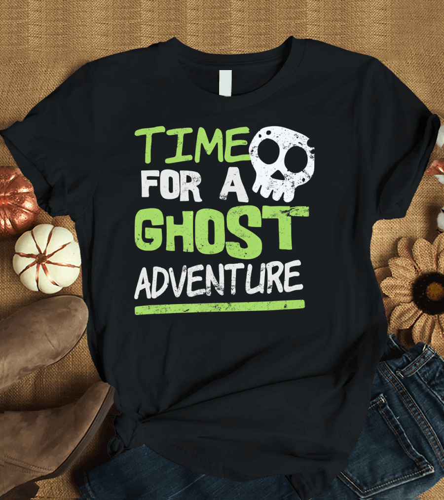 Time for a Ghost Adventure with Skull T-Shirt