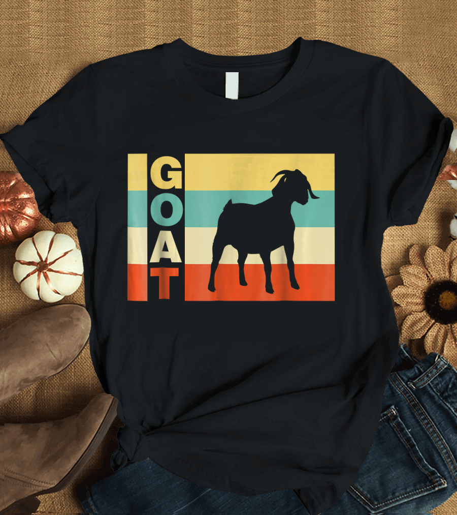 GOAT Vintage Silhouette Retro Stripes T-Shirt