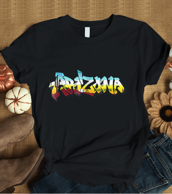 T-Shirt: Arizona Graffiti Style Grand Canyon State License Plate T-Shirt Arizona Graffiti Style Grand Canyon State License Plate T-Shirt